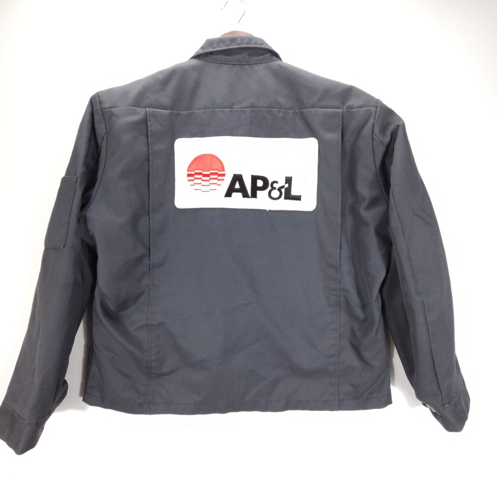Vintage Cintas Jacket Mens 44 Grey AP&L Patch Workwear Streetwear Zip Up Utility